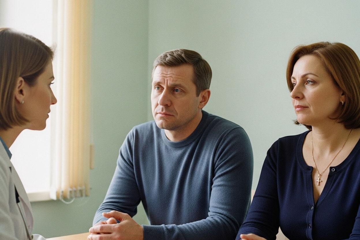 Семейная консультация Врач консультирует супругов